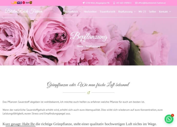 Blumengeschaeft website