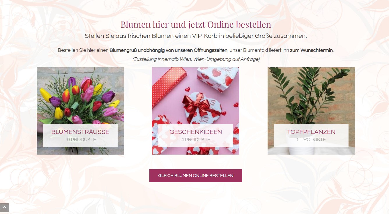 Floristen online shop desktop 1