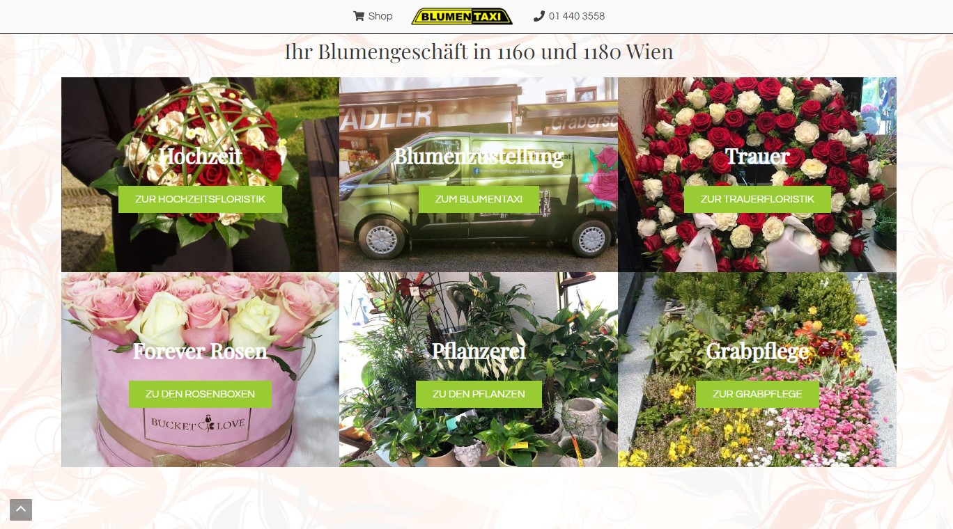Floristen online shop desktop 2