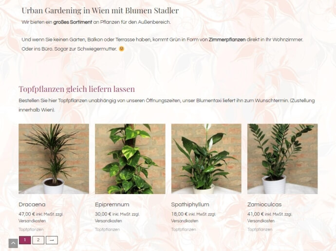 Floristen online shop tablet 1
