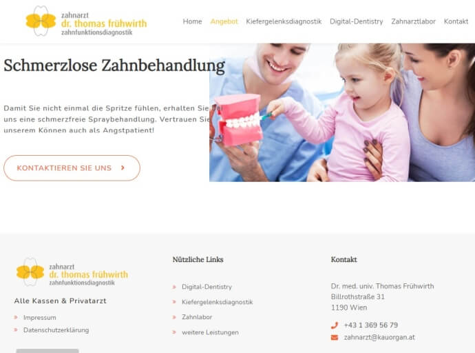 Zahnarzt website