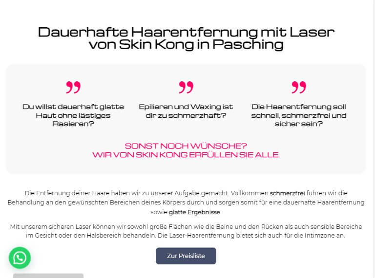 Skin kong website linz