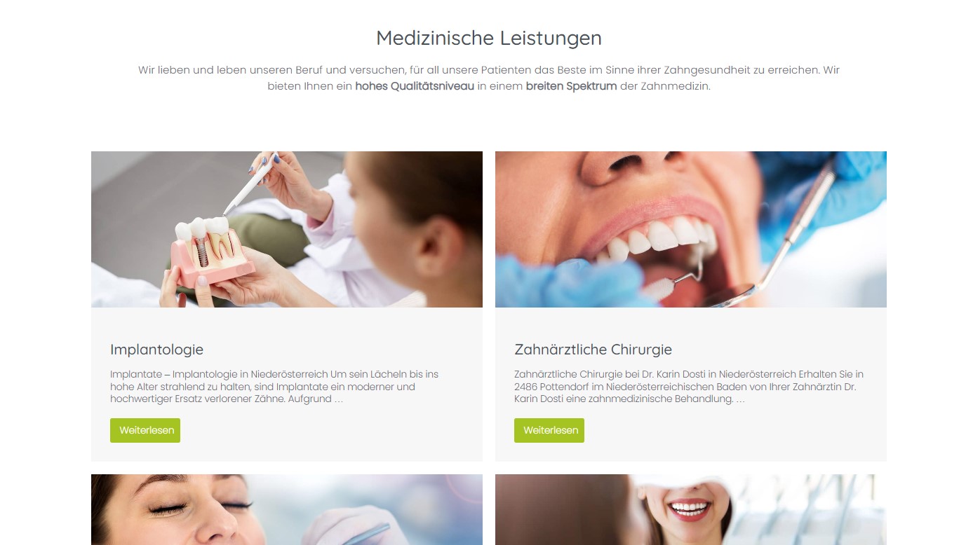 Zahnarzt baden website
